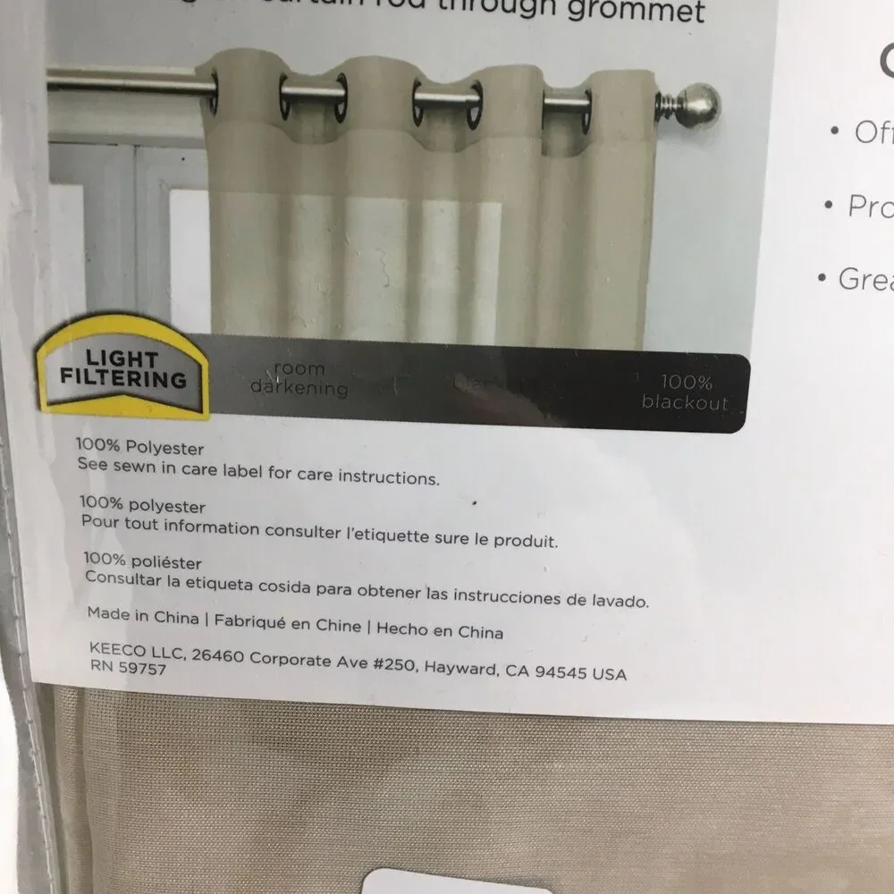 Liberty Window Sheer Curtain Tan - Eclipse 52x63